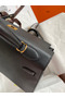 Hermes Kelly Sellier 32 Handmade Bag In Black Epsom Calfskin  Replica