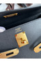 Hermes Kelly Sellier 32 Handmade Bag In Black Epsom Calfskin  Replica
