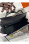 Hermes Kelly Sellier 32 Handmade Bag In Black Epsom Calfskin  Replica