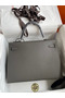 Hermes Kelly Sellier 32 Handmade Bag In Etain Epsom Calfskin  Replica