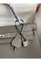 Hermes Kelly Sellier 32 Handmade Bag In Etain Epsom Calfskin  Replica