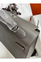 Hermes Kelly Sellier 32 Handmade Bag In Etain Epsom Calfskin  Replica