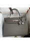 Hermes Kelly Sellier 32 Handmade Bag In Etain Epsom Calfskin  Replica