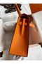 Hermes Kelly Sellier 32 Handmade Bag In Orange Epsom Calfskin  Replica