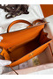 Hermes Kelly Sellier 32 Handmade Bag In Orange Epsom Calfskin  Replica