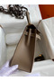 Hermes Kelly Sellier 32 Handmade Bag In Taupe Epsom Calfskin  Replica
