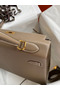 Hermes Kelly Sellier 32 Handmade Bag In Taupe Epsom Calfskin  Replica