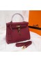 Hermes Kelly Shoulder Bag Original TOGO Leather KY3255 claret  Replica