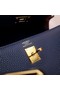 Hermes Kelly Shoulder Bag Original TOGO Leather KY3255 royal blue  Replica