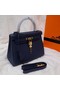 Hermes Kelly Shoulder Bag Original TOGO Leather KY3255 royal blue  Replica