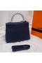 Hermes Kelly Shoulder Bag Original TOGO Leather KY3255 royal blue  Replica