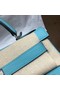Hermes Kelly Shoulder Bag Original TOGO Leather KY3255 sky blue  Replica