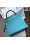 Hermes Kelly Shoulder Bag Original TOGO Leather KY3255 sky blue  Replica