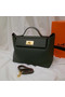 Hermes Kelly togo Leather Tote Bag H2424 Blackish green  Replica