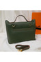 Hermes Kelly togo Leather Tote Bag H2424 Blackish green  Replica