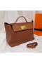 Hermes Kelly togo Leather Tote Bag H2424 brown  Replica