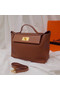 Hermes Kelly togo Leather Tote Bag H2424 brown  Replica