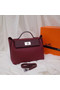 Hermes Kelly togo Leather Tote Bag H2424 Burgundy  Replica