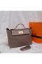 Hermes Kelly togo Leather Tote Bag H2424 grey  Replica