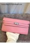 Hermes Kelly Wallet Epsom Leather H009 Pink  Replica