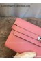 Hermes Kelly Wallet Epsom Leather H009 Pink  Replica