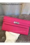 Hermes Kelly Wallet Epsom Leather H009 Rose  Replica