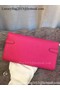 Hermes Kelly Wallet Epsom Leather H009 Rose  Replica