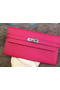 Hermes Kelly Wallet Epsom Leather H009 Rose  Replica