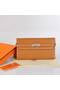 Hermes Kelly Wallet Togo Leather Bi-Fold Purse A708 Camel  Replica