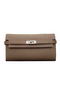 Hermes Kelly Wallet Togo Leather Bi-Fold Purse HA708W Gray  Replica