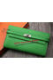 Hermes Kelly Wallet Togo Leather Bi-Fold Purse HA708W Green  Replica