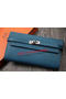 Hermes Kelly Wallet Togo Leather Bi-Fold Purse HA708W Light Blue  Replica
