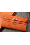 Hermes Kelly Wallet Togo Leather Bi-Fold Purse HA708W Orange  Replica