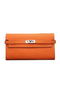 Hermes Kelly Wallet Togo Leather Bi-Fold Purse HA708W Orange  Replica