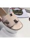 Hermes lady leather Slipper HO808HMJ apricot Replica