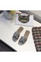Hermes lady leather Slipper HO808HMJ grey Replica