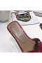Hermes lady leather Slipper HO808HMJ red Replica