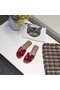 Hermes lady leather Slipper HO808HMJ red Replica