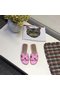 Hermes lady leather Slipper HO808HMJ rose Replica