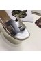 Hermes lady leather Slipper HO809HMJ silver Replica