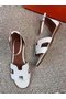 Hermes lady leather Sandals HO844OMF-1  Replica