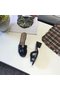 Hermes lady leather Slipper HO814HMJ Heel 5CM black Replica