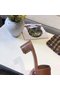 Hermes lady leather Slipper HO815HMJ Heel 5CM brown Replica