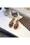 Hermes lady leather Slipper HO815HMJ Heel 5CM brown Replica