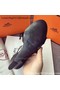Hermes Leather 70mm Sandal H0741 Black  Replica
