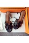Hermes Leather Slipper HO742 Black  Replica