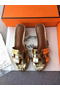 Hermes Leather Slipper HO742 Gold  Replica