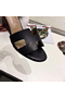 Hermes Legend Wedge Sandal In Black Calfskin  Replica