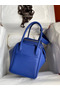Hermes Lindy 26 Handmade Bag In Blue Electric Clemence Leather  Replica