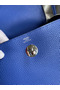 Hermes Lindy 26 Handmade Bag In Blue Electric Clemence Leather  Replica